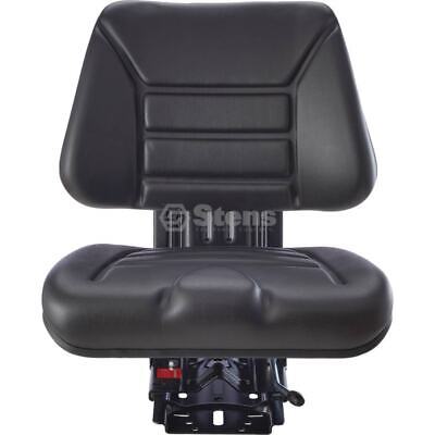 Adjustable Black Economy Suspension Seat, Low Back, 110-264 lbs Capacity