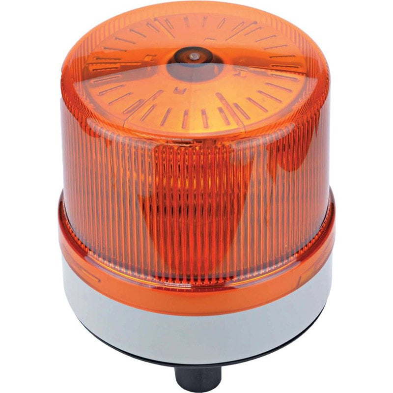 LED Amber Warning Beacon Light - 12x 3W LEDs, 6 Flash Patterns, 2-Year Warranty