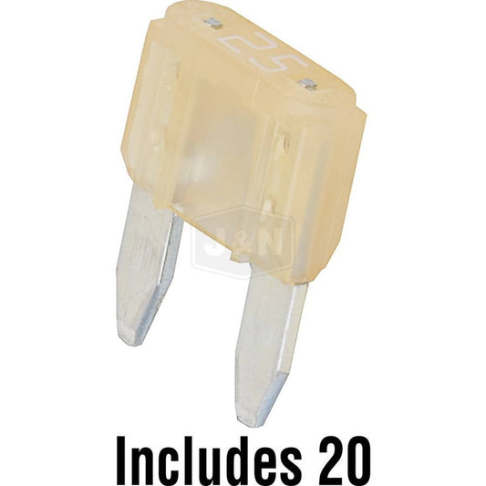 Bladed Fuse 25A 6-36V ATM Series Clear Plastic Body - Boxed