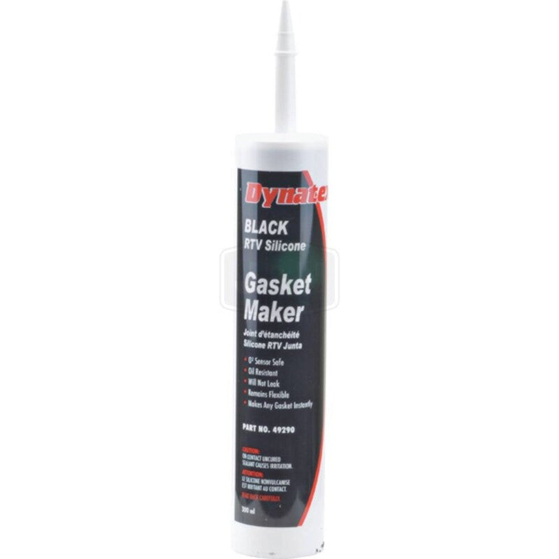 Black RTV Silicone Gasket Maker 300ml Cartridge - Oil Resistant & Sensor Safe