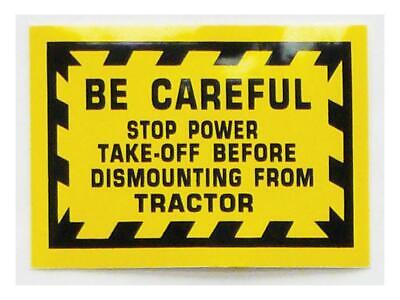 BE CAREFUL Decal Yellow & Black 3-5/8 x 2-5/8" for Allis Chalmers