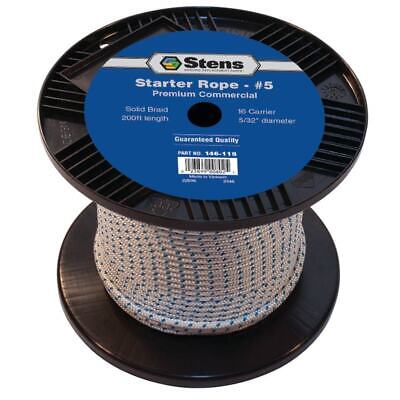 200' Solid Braid Starter Rope 5/32" - Durable, Ideal for Any Application