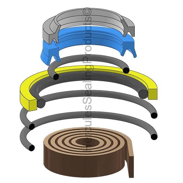 Hydraulic Seal Kit for Sheffer MH Series 5/8" Rod 2-1/2" Bore