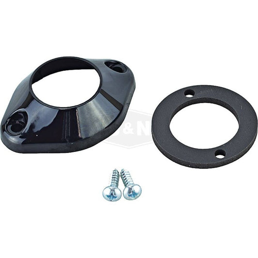 Mounting Bezel Kit for Round Lights - Black Housing, Includes Grommet & Screws