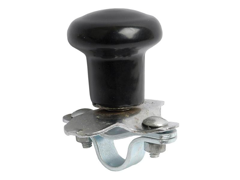 Black Aluminium Wheel Spinner - 0Ã‚Â° Degrees, Vinyl Covered, Universal Fit