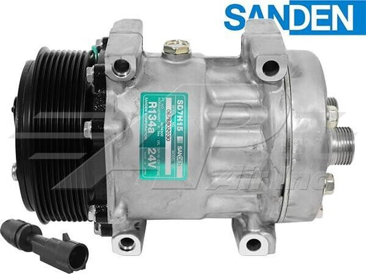 8500795 OEM Sanden Compressor For Case New Holland Wheel Loaders 1 Year Warranty