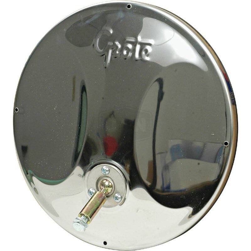 8" Stainless Steel Convex Mirror with Offset Ball Stud - Easy Mounting