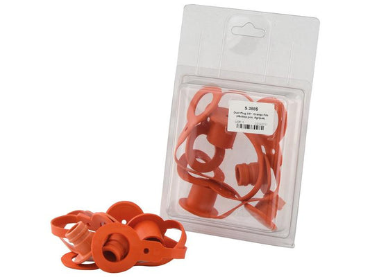 Orange PVC Dust Cap 3/8'' Male/Female - Pack of 4 - Durable & Versatile