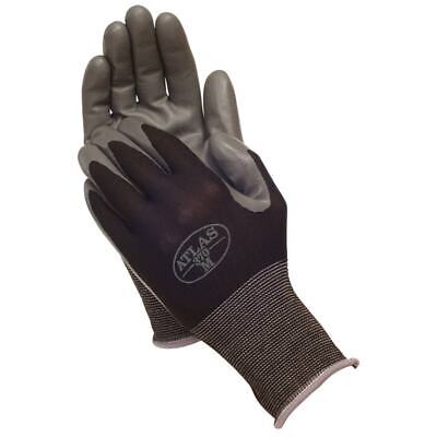Nitrile Coated Work Gloves X-Large, Black Foam Palm, Gray Shell, Durable