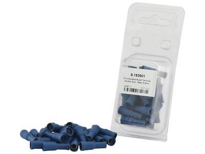 Blue Pre-Insulated Bullet Terminal 5.0mm Female - 25 Pack, 15A, 300V