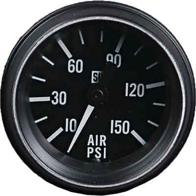 Air Pressure Gauge 10-150 PSI 2 1/16" Black Lighted Heavy Duty Weather Sealed