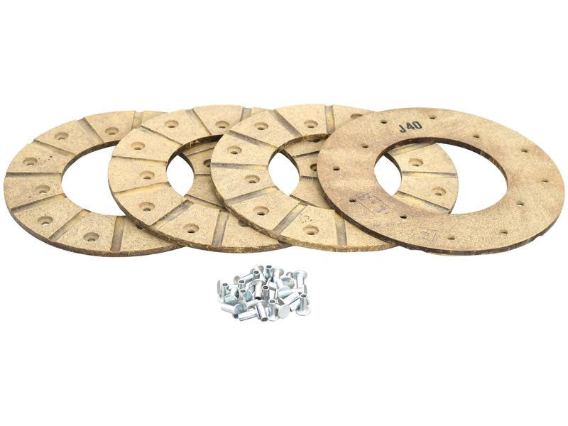 Brake Lining Kit Disc 165mm OD, 88mm ID, 4.7mm Thick for Tractors