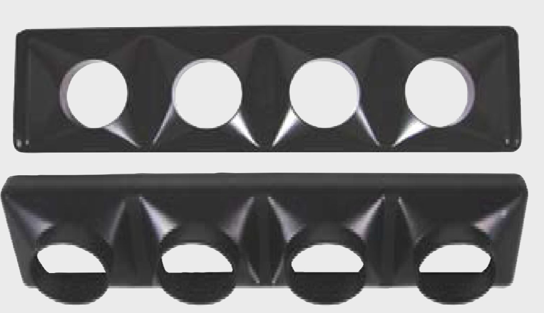 1726 1726-1 Plenum - 4 Hole Outlet Plenum, 2.5" Outlet Diameter, High Impact ABS