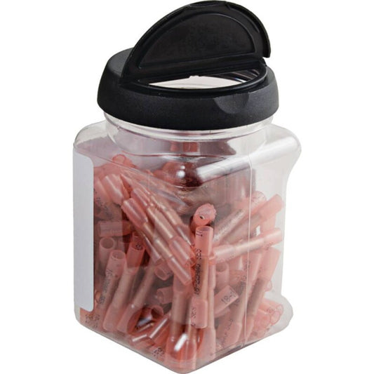 100pc Red Heat Shrink Butt Connectors 22-18 Gauge Crimp Terminals