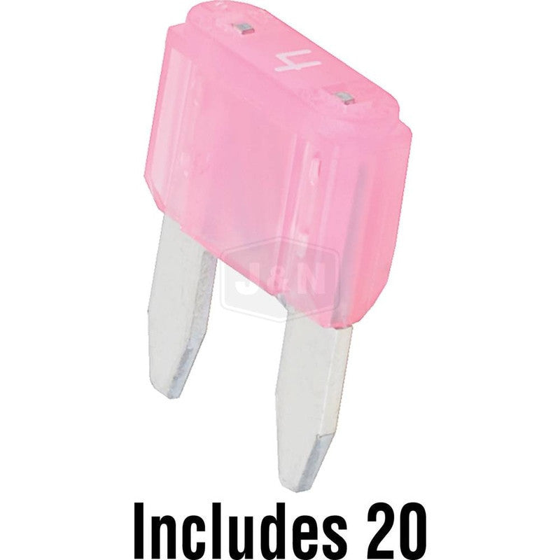 Bladed Fuse 6-36V 4A ATM Series Pink Plastic Body Boxed