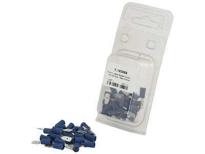 Blue Pre-Insulated Spade Terminals 6.3mm Male - 25 Pack, 15A, 300V