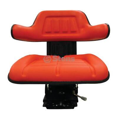 Adjustable Red Economy Suspension Seat, 5 Position, Wrap Around Back