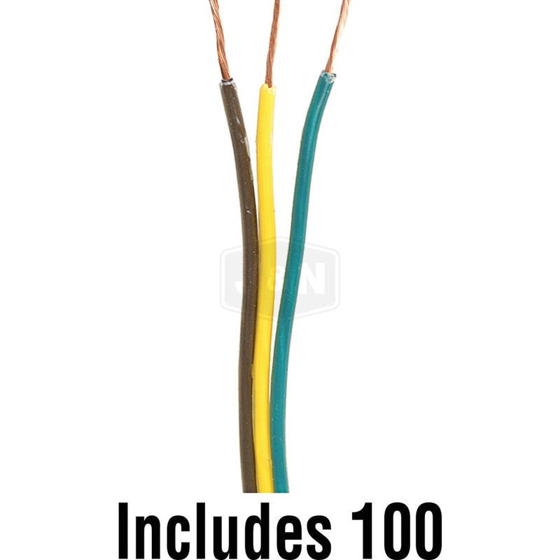 14GA 3 Wire Bonded Parallel Wire, 100ft, PVC Insulation, SAE J1128 ...
