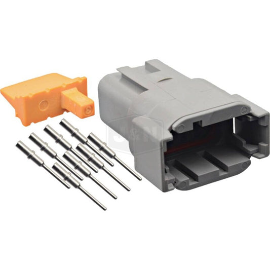 8 Way Female DTM Housing Kit - Includes Housing, Terminals & Wedge