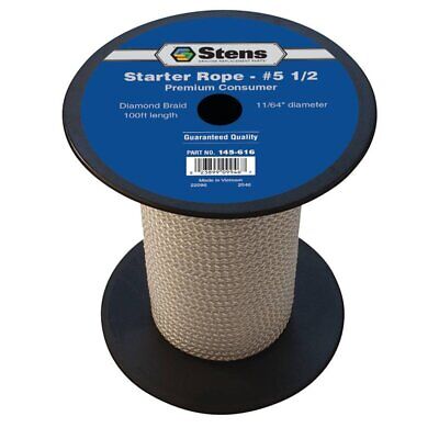 100' Diamond Braid Starter Rope for 4-Cycle Push Mowers, Heavy-Duty, 11/64"