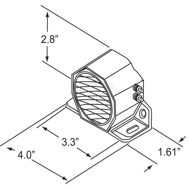 Back-Up Alarm Smart Alarm 77-97dB Compact Universal Mounting Black
