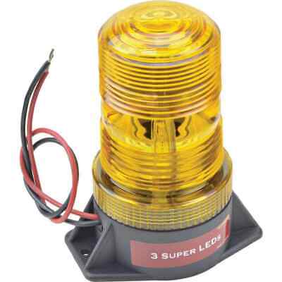 LED Amber Warning Light Beacon - Polycarbonate Lens, UL Certified