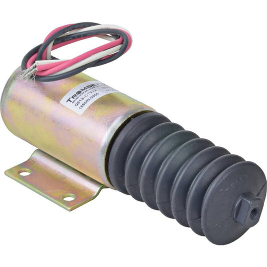 12V Push Solenoid, New, Intermittent Duty Cycle, 1 Terminal, 70A Pull Current