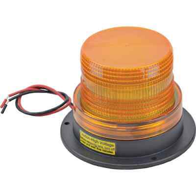Amber Strobe Warning Light Beacon, Polycarbonate Lens,