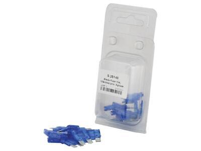 15A Blade Fuses - 10 Pack, Blue Snap Pack for Automotive Use