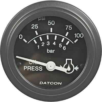 Oil Pressure Gauge 0-100 PSI 2 1/16" Heavy Duty Industrial Black Bezel